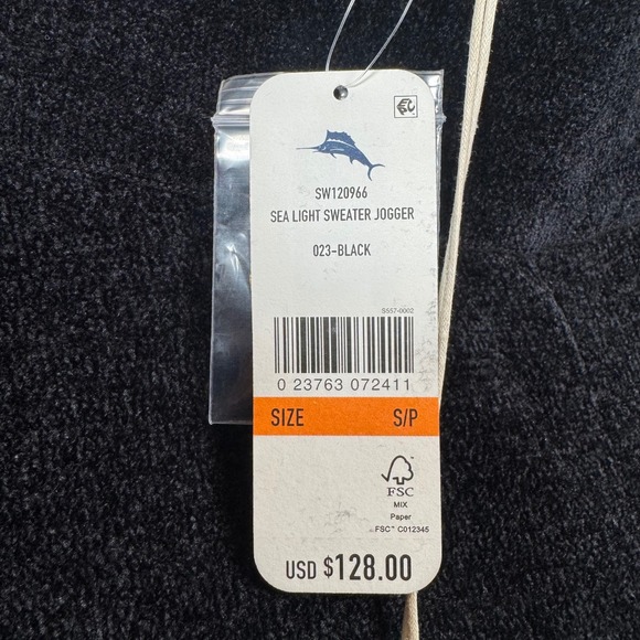 Tommy Bahama Sea Light Sweater Jogger Women Island Soft Black Small NEW - Picture 4 of 9